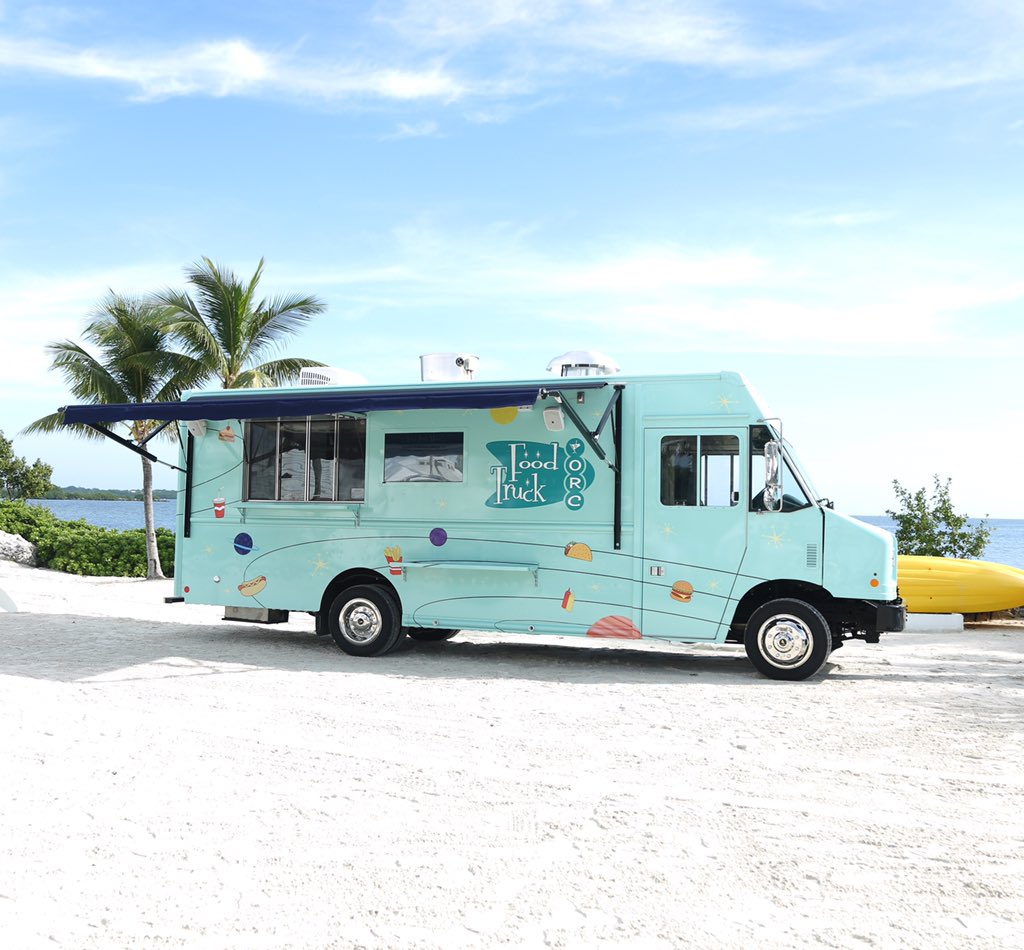 The ORC Food Truck is on Buccaneer Island. Stop by for lunch, menu changes daily. #orcfoodtruck