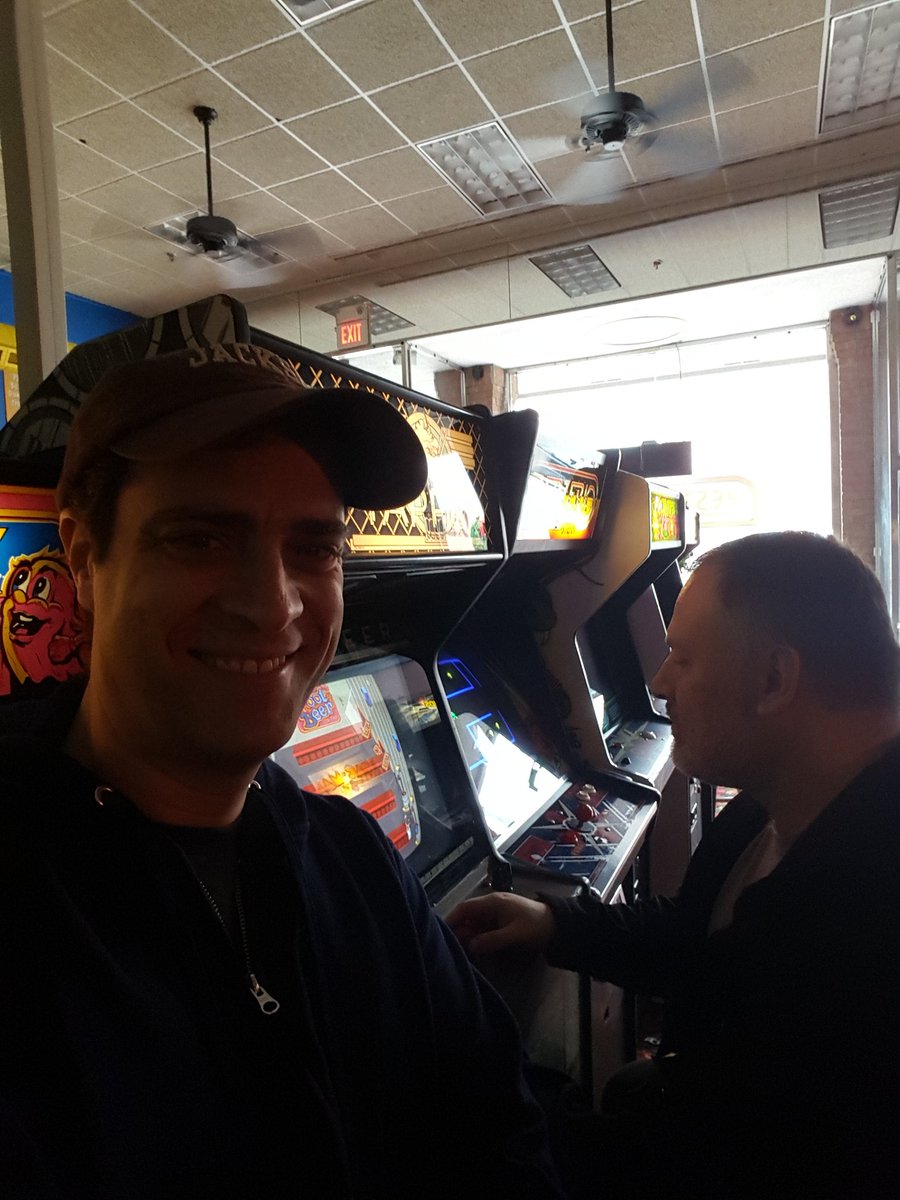 MAMECADE's tweet image. Having some arcade fun with my bud James today.