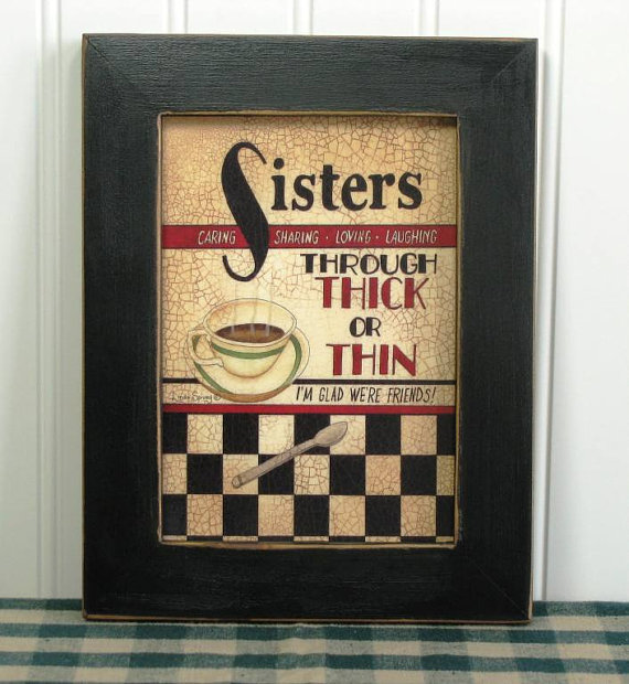 homecraftframi1's tweet photo. ❤⌂ #5X7Print #LindaSpivey Black #DistressedFrame Country Primitive Decor Sisters https://t.co/29LaTGXkL1
