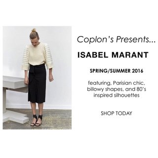 Coplons's tweet image. It's here! New arrivals from #IsabelMarant #SS16

SHOP TODAY  houseacct.com/posts/welcomin…