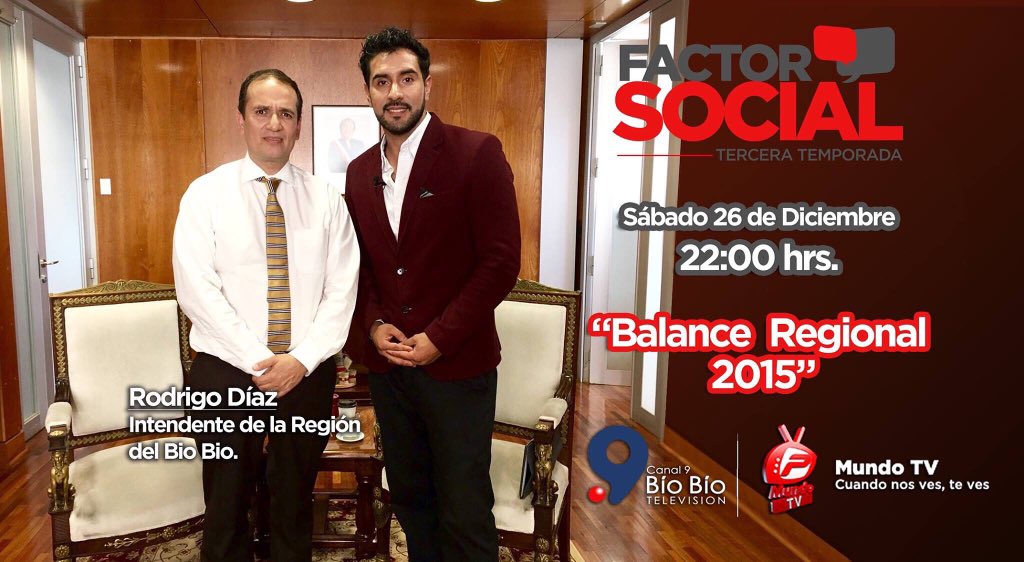 FactorSocialCl's tweet photo. Hoy el Intendente del Bio Bio @rdiazworner realizará un balance de su administración en el  @gorebiobio / @biobiotv https://t.co/k8mNk0PmOA
