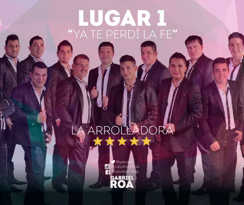 gaboroa's tweet photo. #LasGrandesDeLaZ Primer lugar por octava semana consecutiva "Ya te perdí la fe" @Arrolladora @laz1073 #RoaShow https://t.co/ZD73WqtS7a