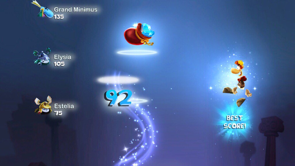 92 points flying high in the skies above mount Olympus in #RaymanAdventures!