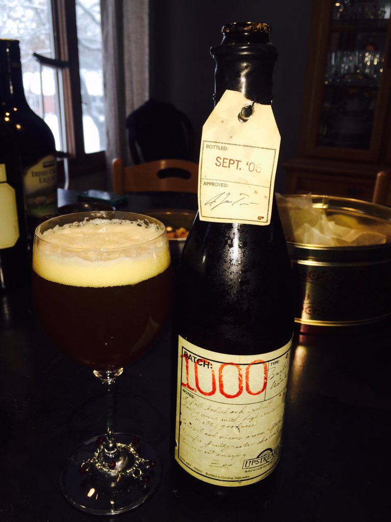 DrinkBrickway's tweet photo. My family found 1 of my old Barley Wine's. It held up nicely. Great Christmas gift. #timecaspule #HappyHolidays2015 https://t.co/zQ50vamVNK
