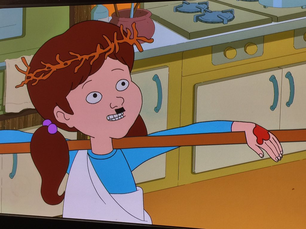 DatSickBoy's tweet photo. @billburr #FIsForFamily #NaziJesus 😂😂😂😂 I'm fucking dying, Maureen is the best. https://t.co/eja2i4fB7i