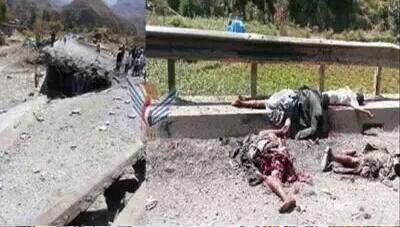 dagsan78's tweet photo. جثث القتلى متناثره على طرقات و جسور دمرها العدوان #السعودي على #اليمن #USAKillYemenis
  https://t.co/dYoK8yadcO