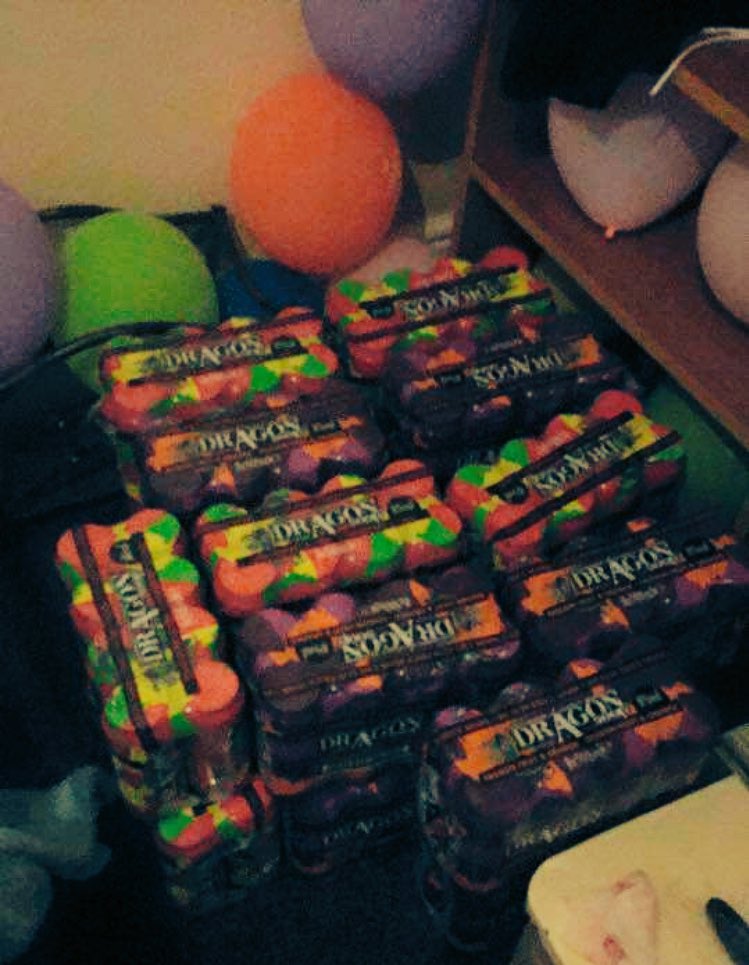 LivSnow's tweet photo. Less than a week to go &amp; we would like to say a massive thank you to @dragon_soop for this stash to keep us going https://t.co/aZoS0a4KGJ