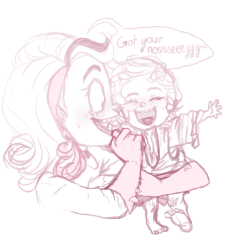 Tea__Monster's tweet photo. Babies are pretty weird. Tiny #KellyHamdon and #SheZow from Babysitter Jitters! https://t.co/oDtxkovdr6