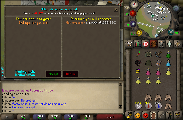 Any reason 3rd age longsword is just constantly going up? I thought people wanted the new 3rd