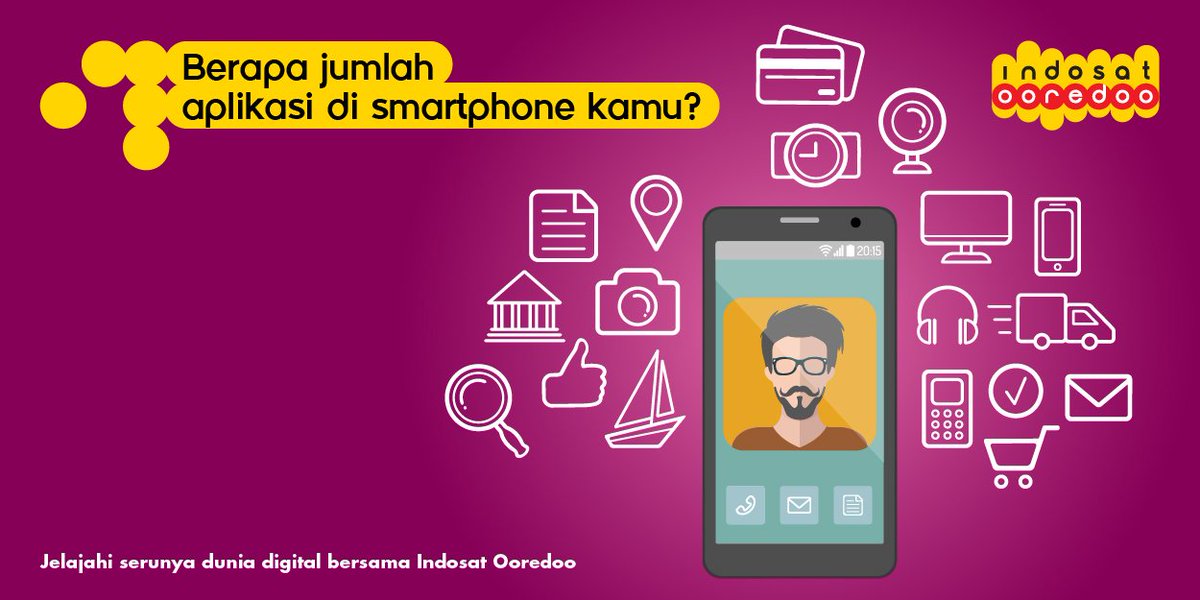 indosatim3's tweet photo. Satu orang pasti punya lebih dari 10 aplikasi di Smartphone-nya. Kira-kira kamu ada berapa nih? https://t.co/8mv84UcajP