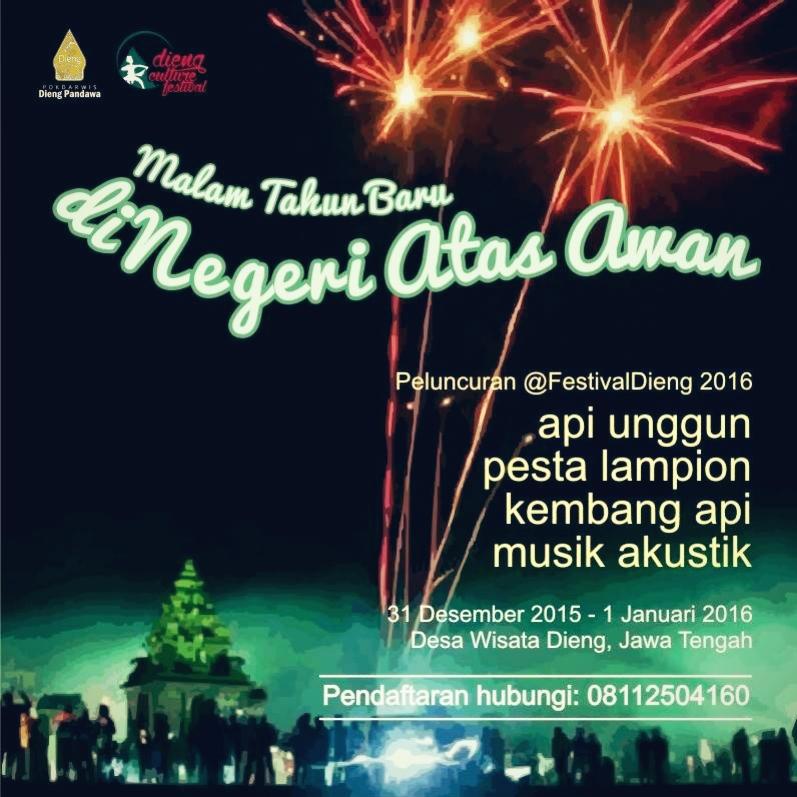 Dlm acara ini akan ada sajian musik akustik, berdoa &amp; penerbangan lampion brsm jelang thn baru.