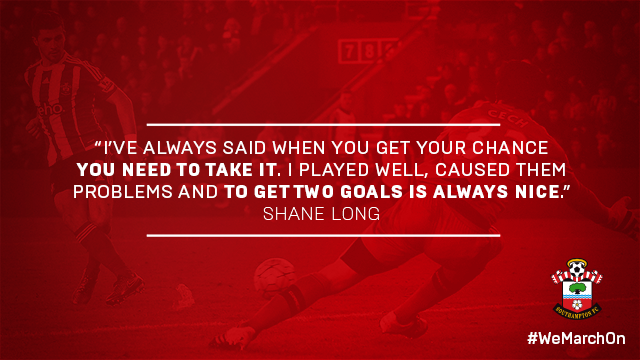 SouthamptonFC's tweet photo. #SaintsFC's @ShaneLong7 was thrilled to make such a big impact in the win over #Arsenal – https://t.co/gxEpGG32Ta https://t.co/qanskLtglI