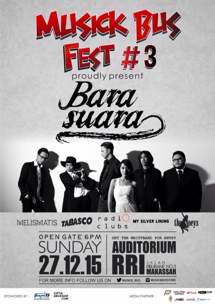saksikan MusickBus Fest 3 malam ini m, mulai Pkl 19.00 WITA di Auditorium RRI Makassar. Mari!