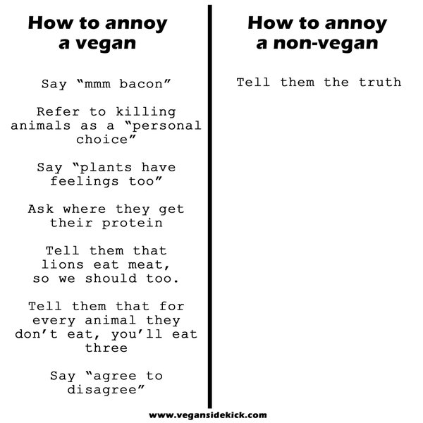 Telling the truth is SOO annoying. 😉

#VeganProblems