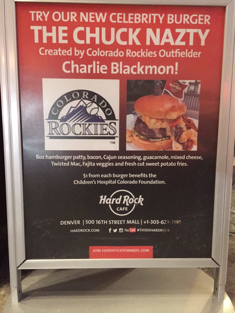 GTBaseball's tweet photo. His own @HardRock burger? Yeah, @Chuck_Nazty's big time. #ProJackets (H/T @NewtClark @wiley_ballard) https://t.co/mMpYFEKpkl