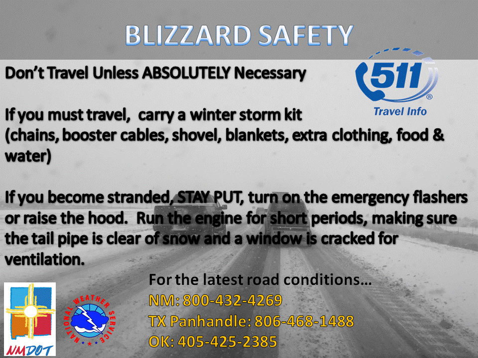 NWSAlbuquerque's tweet image. Review safety tips about blizzards. Conditions will last 24 to 36 hrs across the eastern plains. Be safe! #nmwx