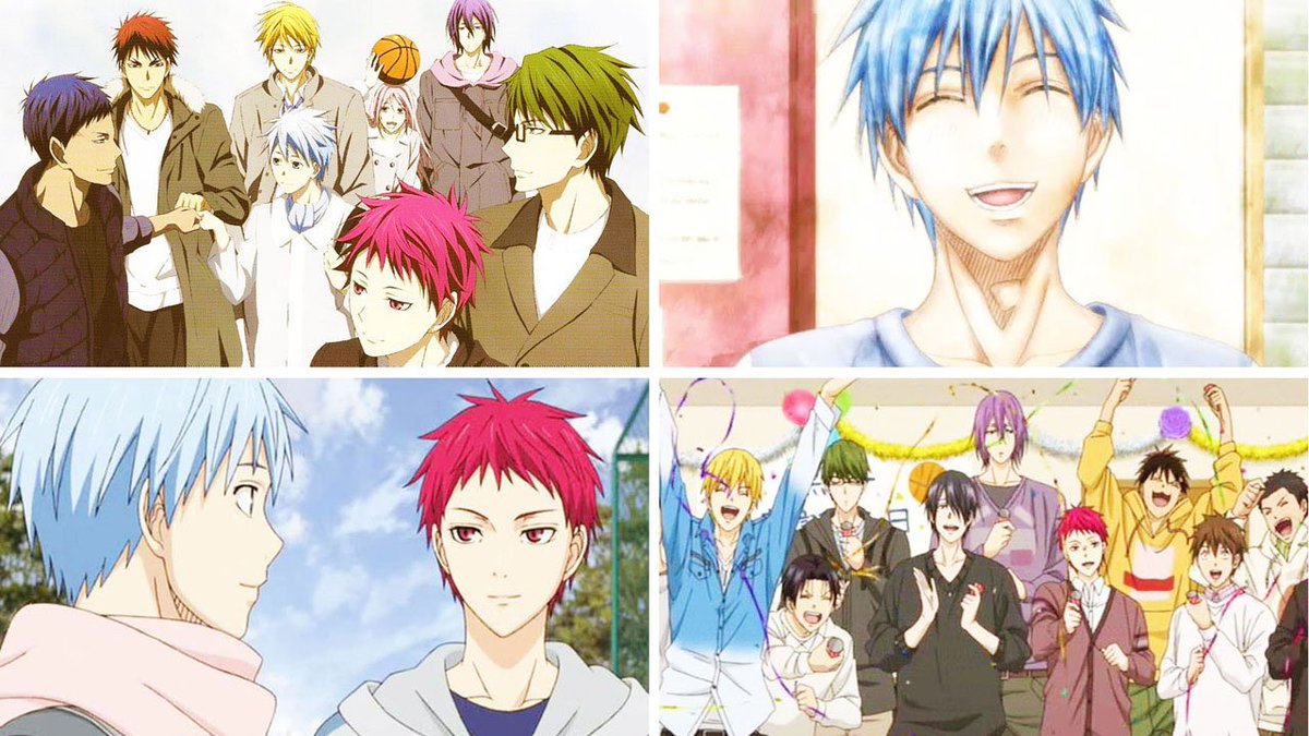 QingchunRY's tweet photo. Arigatō gozaimasu! The perfect finale, thankful beyond words! A big smile from the bottom of Kuroko’s heart…#kurobas https://t.co/hKyZu9ceRJ