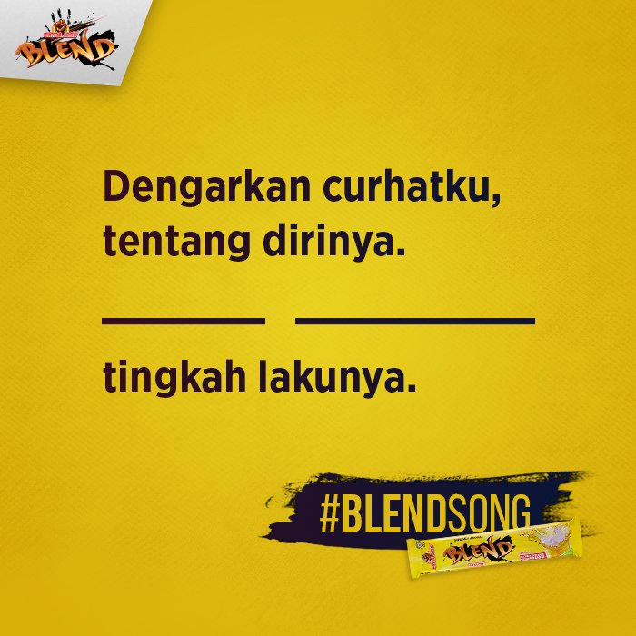Cara ikutan 1)Follow 2)Retweet tweet ini 3)Kirim jawaban dgn reply tweet ini dgn hashtag #BLENDsong #JakClothBlend