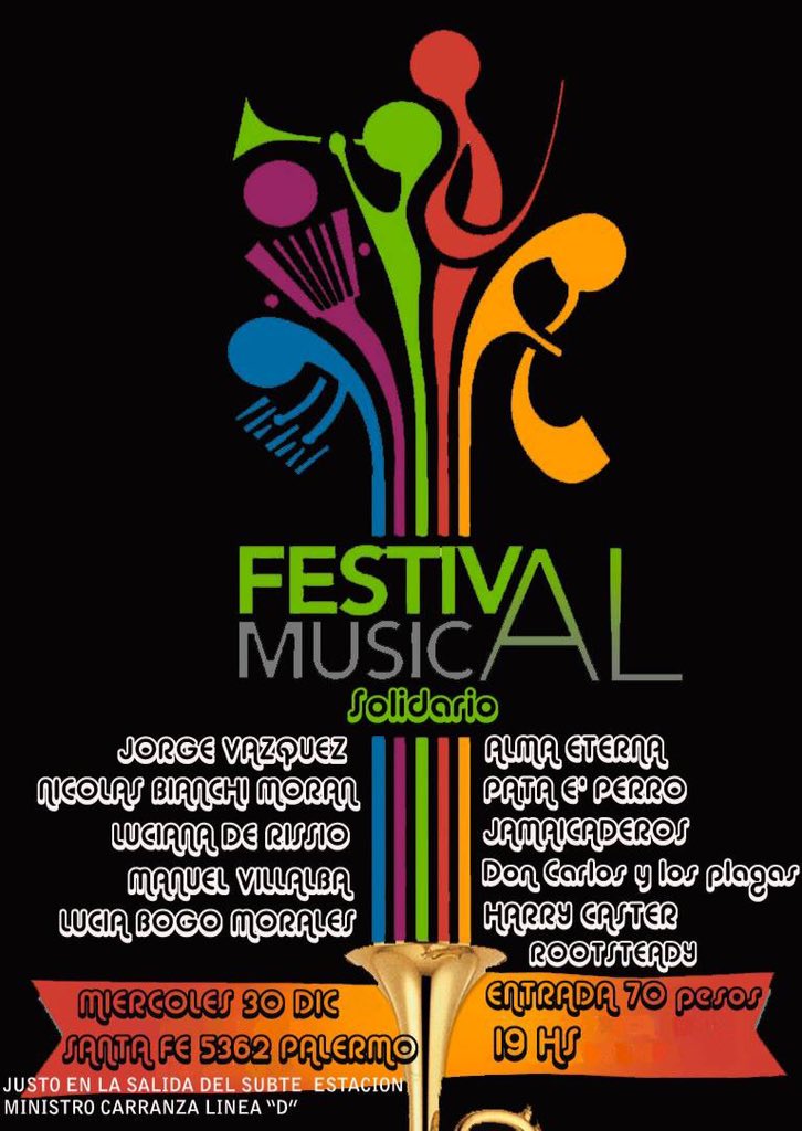 Hola! Vamos a estar participando con estos amigos en este festival solidario!!!vengan!!!!!🎶🎶🎶🎶🎶🎶🎶🎶