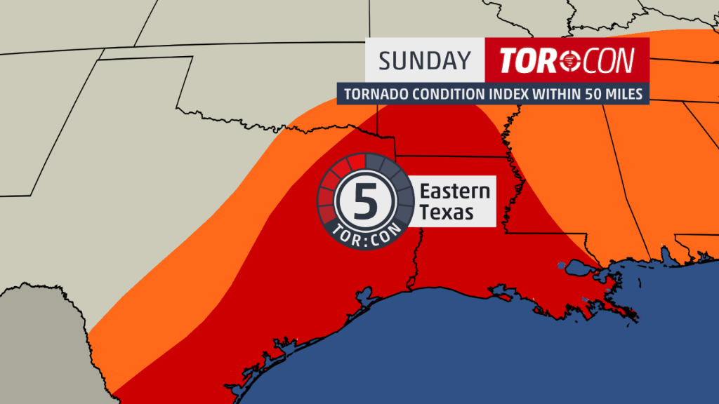 Tornado threat continues Sunday in East Texas, where DrGregForbes has ...