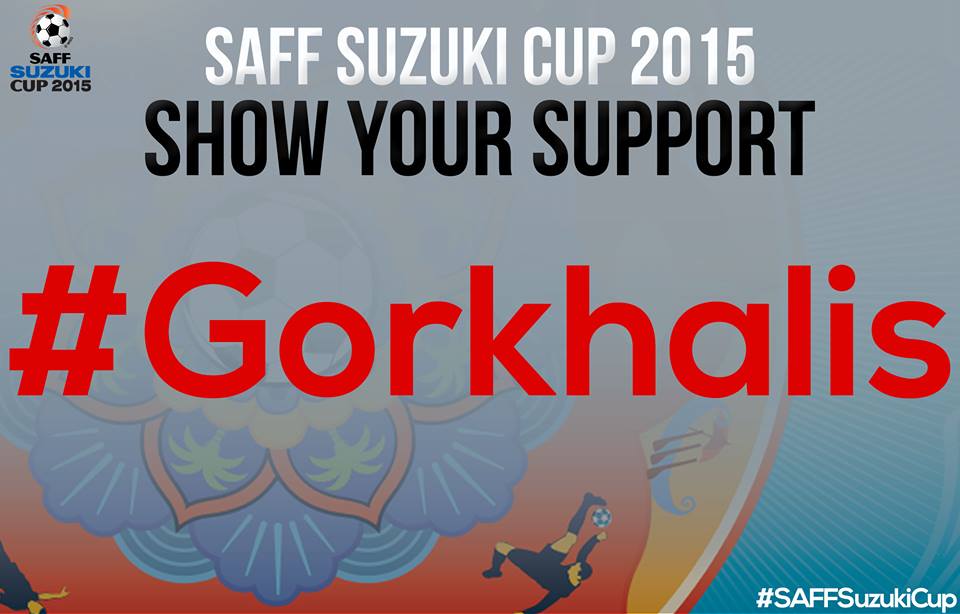 SAFFSuzukiCup's tweet photo. Use the hashtag #Gorkhalis to show your support for @theanfacom! #SAFFSuzukiCup https://t.co/xapKovRBrc