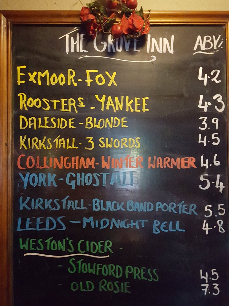 We have a fine selection of real ale for you today. #OTB