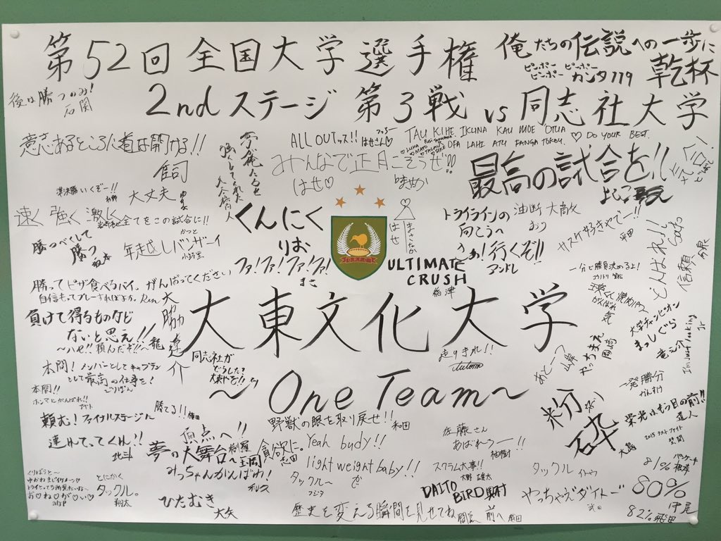 takepara0810's tweet photo. vs同志社大学
33-31
勝ちました！！ベスト4！！
人生初のラグビー年越しです。
勇之進、真一、家族、応援来てくれてありがとう。
1月2日のファイナルステージでも大東ラグビー見せてやります！！
ほんまに幸せ。 https://t.co/V5KXd3d2Xk