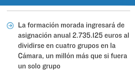 Schuma78's tweet photo. Para contar diputados se unen pero para cobrar 1 MILL de € más de nuestros impuestos se separan en 4 #PodemosNosRoba https://t.co/3Doa7FCvrT