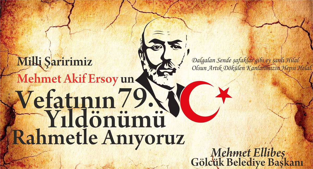 Milli Şairimiz #MehmetAkifErsoy 'un Vefatının 79. Yılında Rahmetle Anıyoruz.