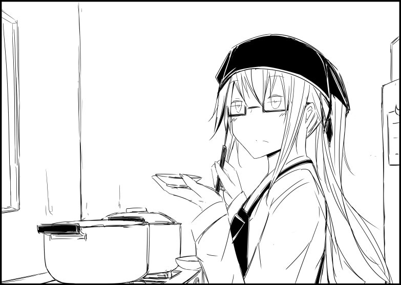望月の居る休日。 #艦これ #望月 