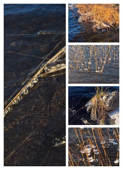 Pakkanen tekee taidetta rantavedessä. #luonto #kännykkäkamera #Saimaan #Haukivesi