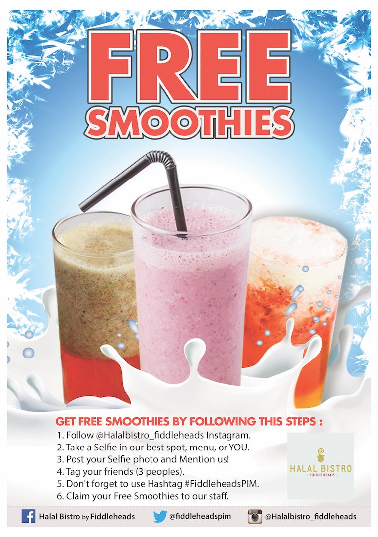 fiddleheadspim's tweet photo. Jalan-jalan ke Pondok Indah Mall bisa mendapatkan Free Smoothie loh

*Syarat dan Ketentuan berlaku

#FiddleheadsPIM https://t.co/SsQecJ8bM3
