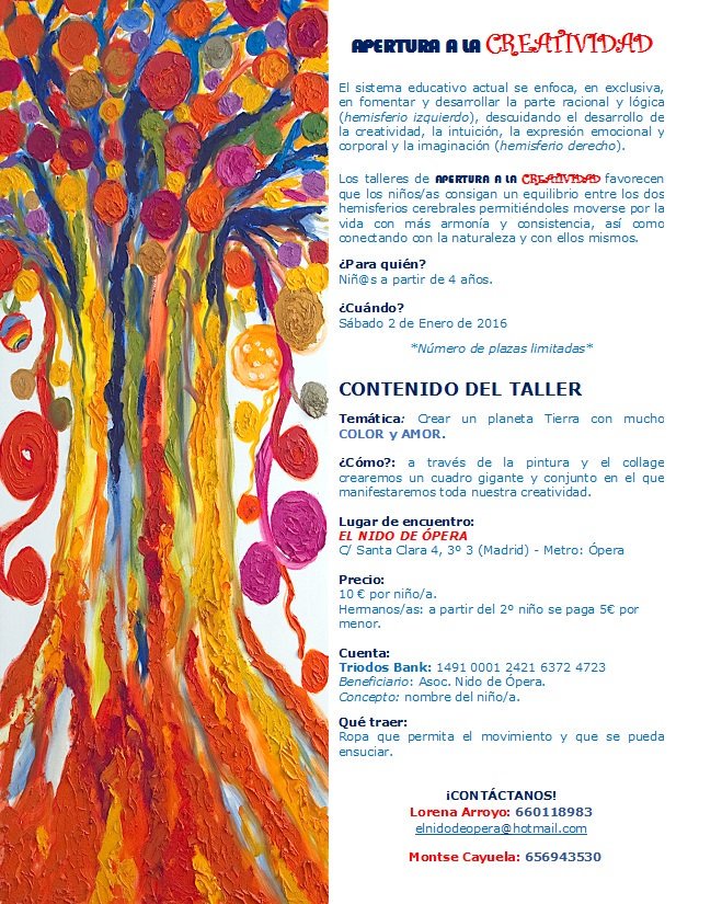 NidodeOpera's tweet photo. #TallerInfantil en el #NidodeOpera para #Niños en #NidodeOpera esta #Navidad. No te lo pierdas!!! https://t.co/L3hiJSRSct