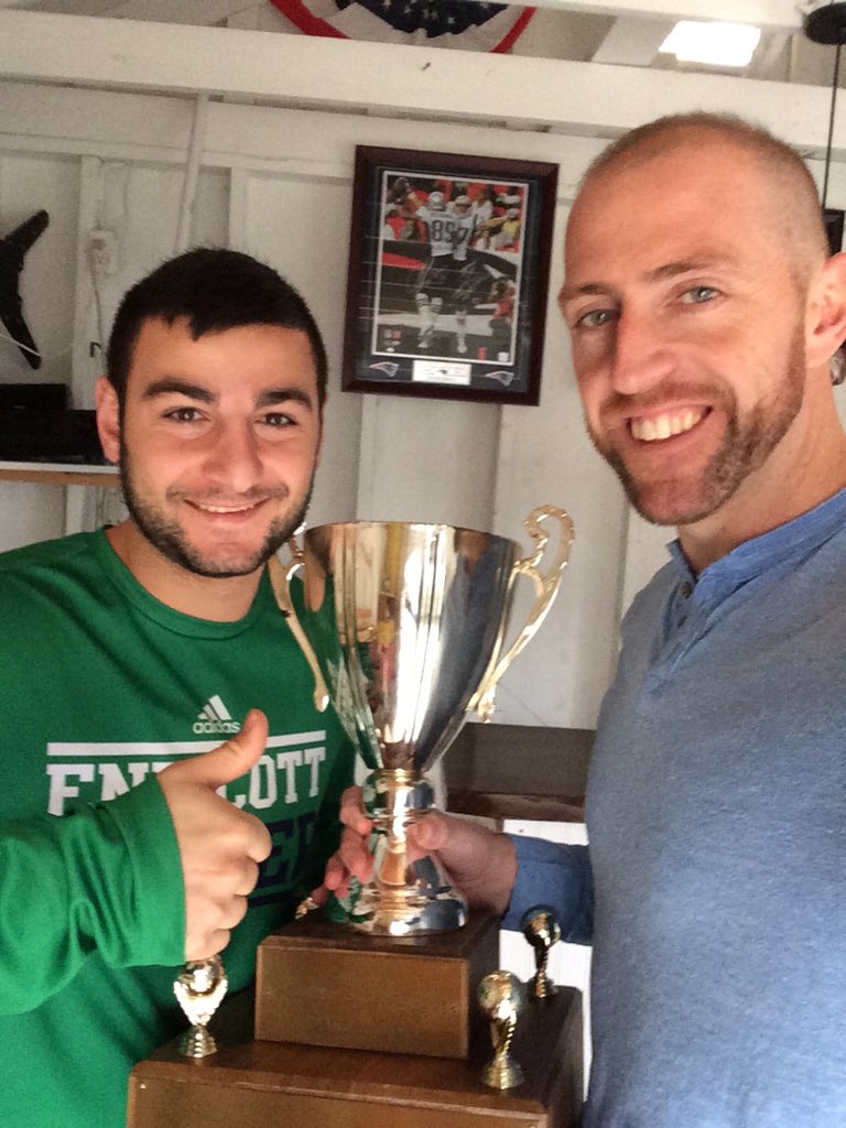 Daragh_McCann's tweet photo. Good seeing my boy TJ for a #CCASL trophy exchange. Enjoy hosting and on to the repeat #FalmouthUnited #2016 https://t.co/76EseoLj9S