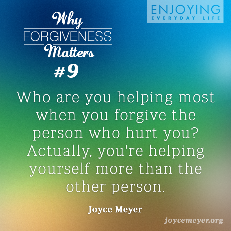 Joyce Meyer Unforgiveness Hurts Us More Than It Does Anyone Else Do Yourself A Favor Forgive T Co Fhmfv5leqy Twitter