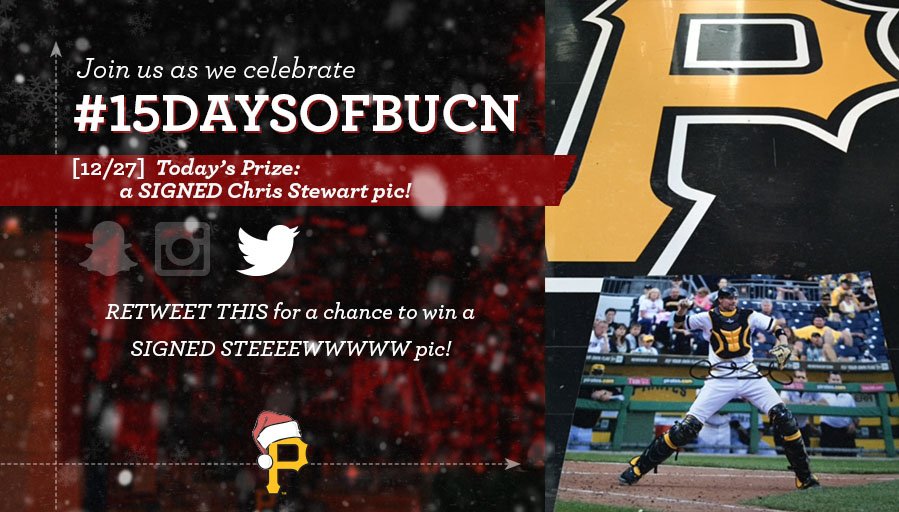 Pirates's tweet photo. RETWEET THIS NOW

For your chance to win a SIGNED Steeewww pic! #15DaysofBUCN https://t.co/3pSL3ePVMt