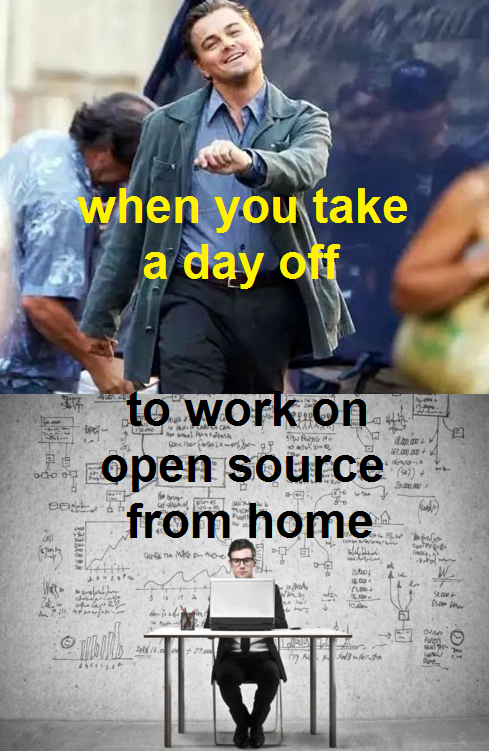 liran_tal's tweet photo. when I'm taking a day off from work to node... #opensource #github #code #nodejs https://t.co/N4skoQ6zW1