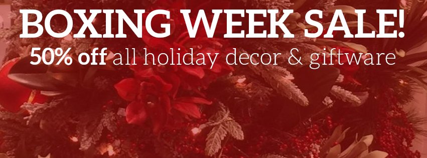 flowerstudioNL's tweet photo. BOXING WEEK sales! #flowerstudioNL #YYT #newfoundland #stjohns #shoplocal #boxingdaysales #florist #flowershop https://t.co/kihOGUd78b