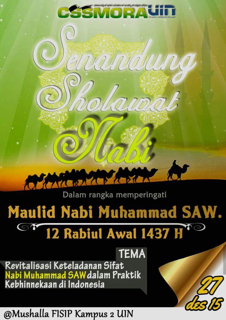 CSSUINJakarta's tweet photo. Senandung Shalawat Nabi dalam rangka memperingati Maulid Nabi Muhammad SAW 12 Rabiul Awal 1437 H https://t.co/BOC8KRCMit