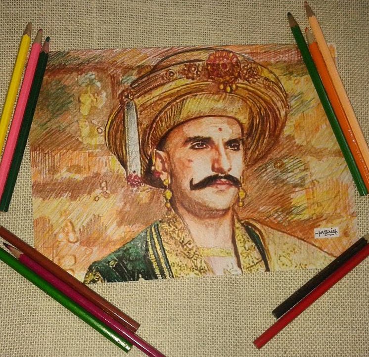 Ranveerians Worldwide  RRKPK IN CINEMAS TODAY on Twitter Fan ART  sketch of RanveerOfficial as Peshwa Bajirao by fan Saif   httpstcoGlbMeWsYp9  X