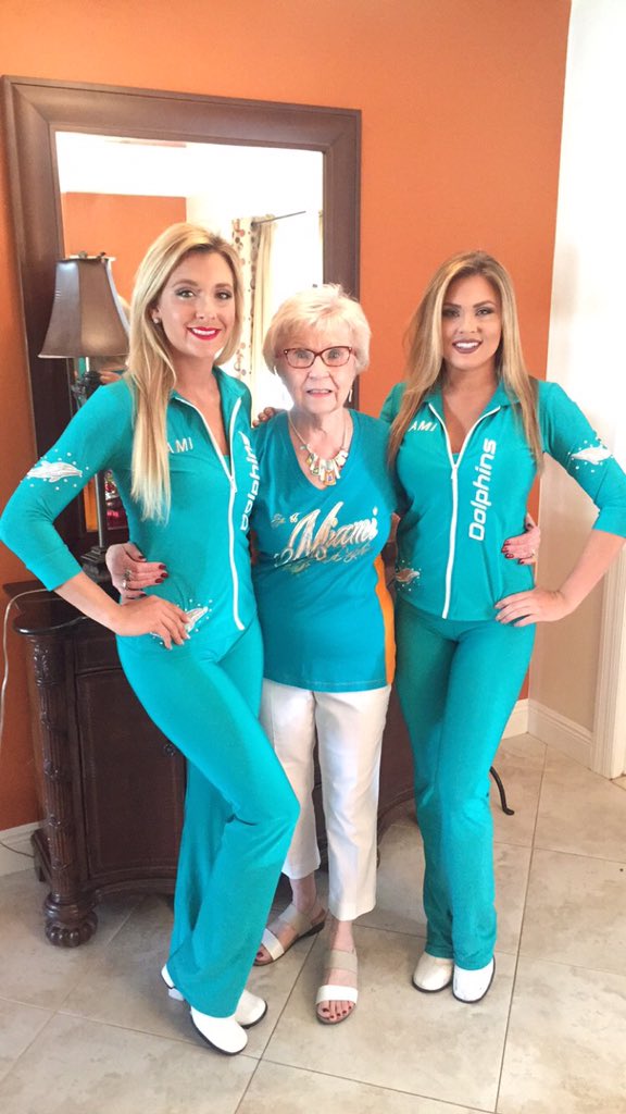 MDC_Paige's tweet photo. Grandma from South Dakota came to watch us perform at today's dolphins game ☺️🙌🏼🎉 I love her 😘 https://t.co/fhrP22eFF6