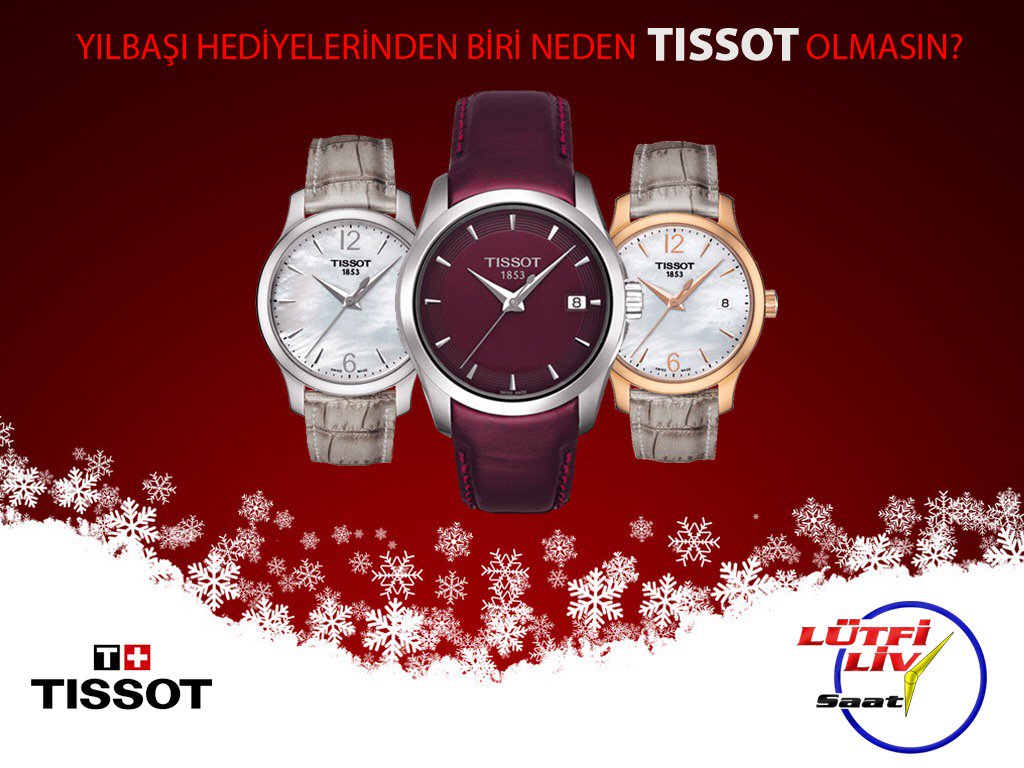 En güncel koleksiyonu ile TİSSOT saatleri çok şık bir yeni yıl hediyesi olacak...