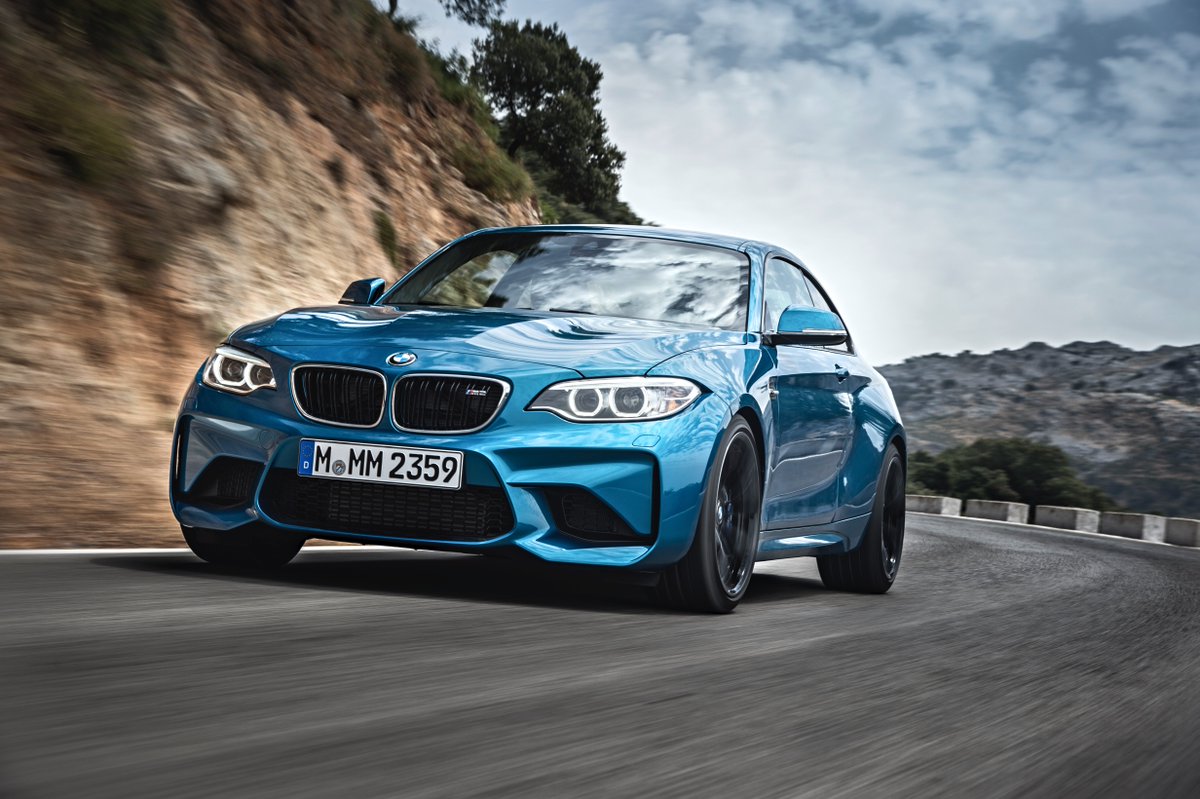 BMW's tweet image. Steals your heart so they can race together. The first-ever BMW #M2 Coupé. #BMW #2015Highlights