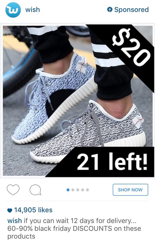 fake yeezys on wish