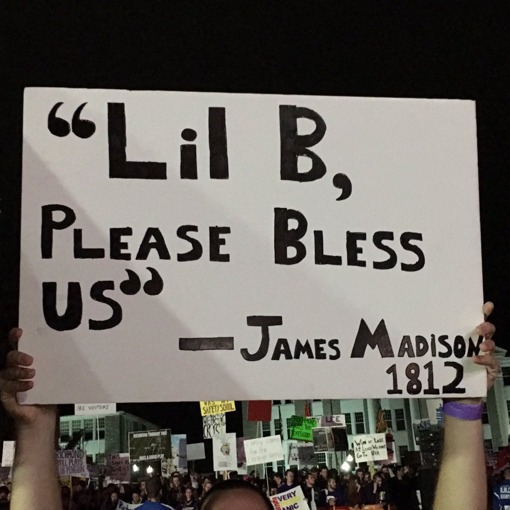 CollegeGameDay's tweet photo. No. 18: @LILBTHEBASEDGOD, take care of us. https://t.co/uv39Vcg67Z
