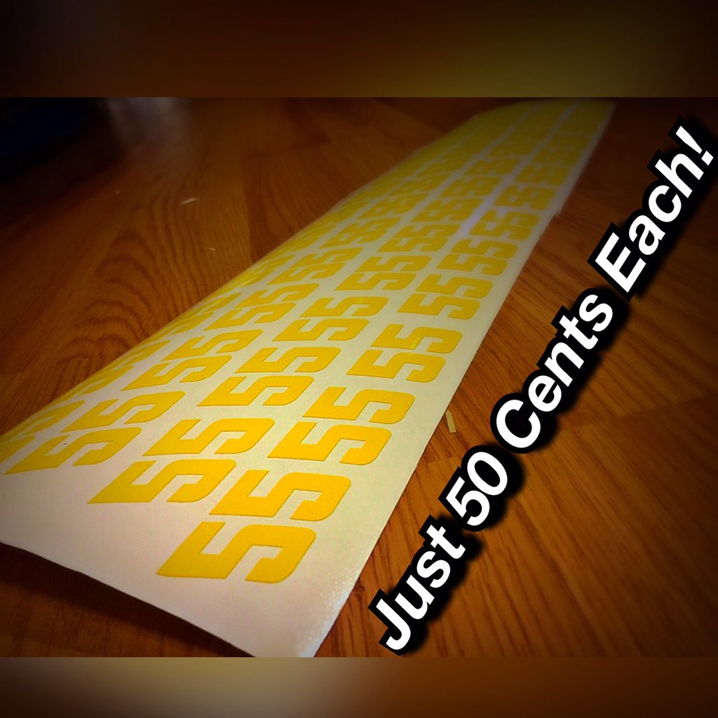 CSDH28's tweet image. Race season is close don&apos;t forget you 1&quot; tall number decals!They are just 50 cents each with a minimum order of 100.