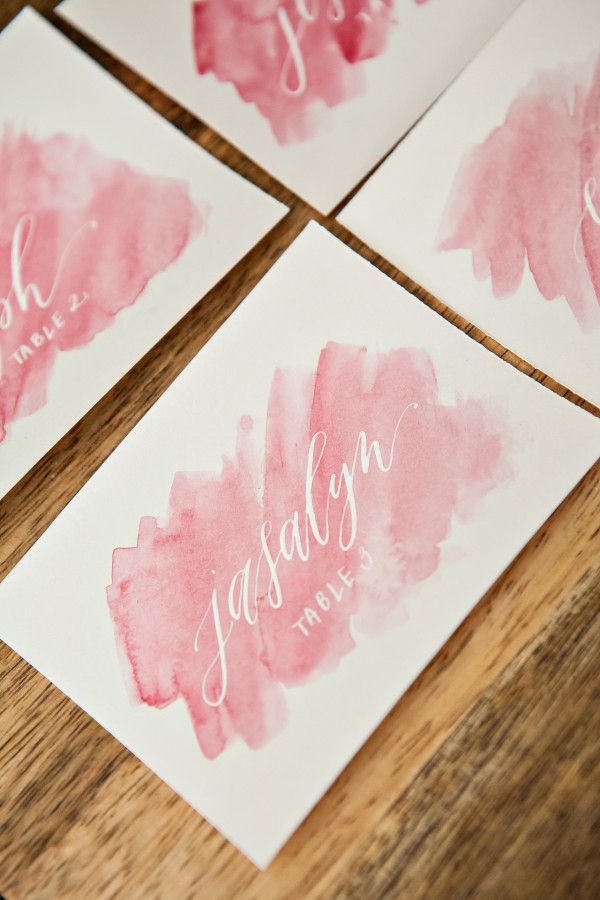 La caligrafia se une a las acuarelas en estas tarjetas bit.ly/1So4HgP