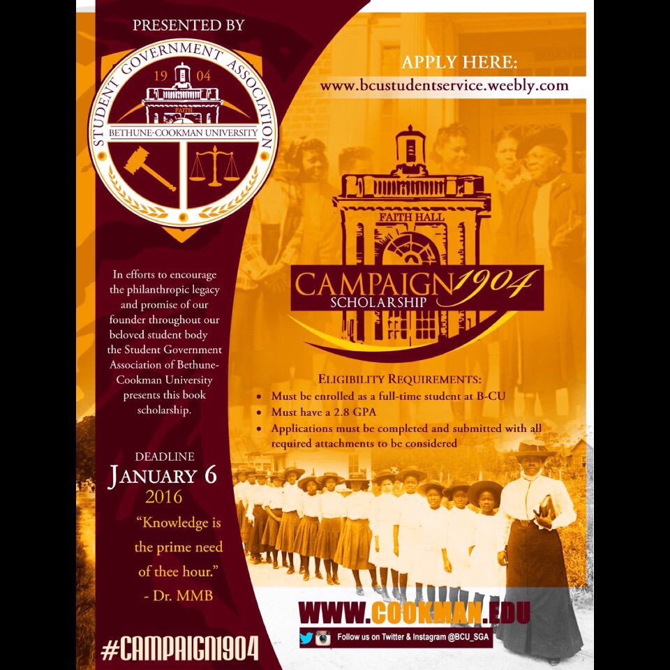 "Knowledge is the prime need of the hour." -Dr. MMB 
Apply for the SGA #Campaign1904 Scholarship today! #BCU #BCU19