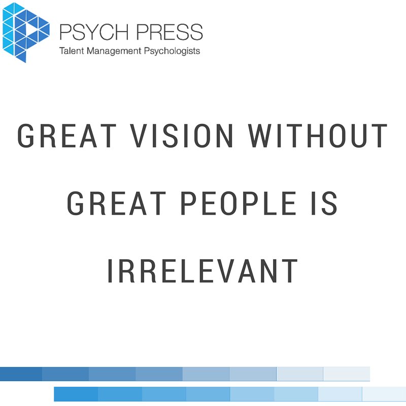PsychPress's tweet image. Great vision without great people is irrelevant