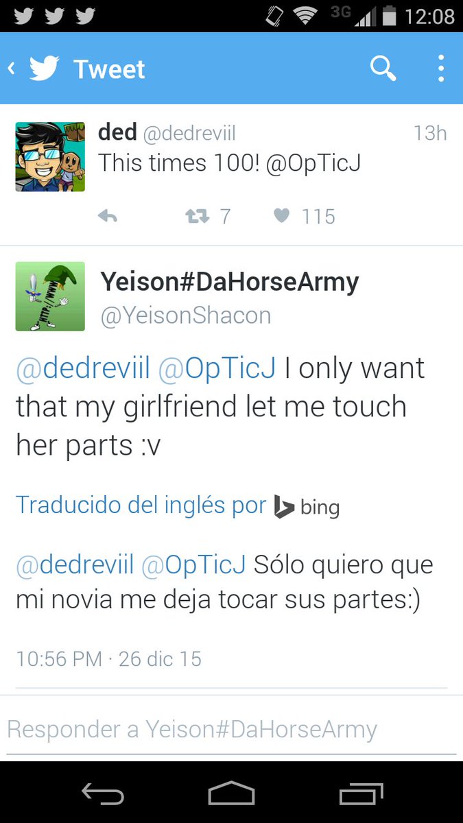 YeisonShacon's tweet photo. @JuanJuegaJuegos por mis propósitos de del 2016? Wow que gracioso debería de ser youtuber -_- https://t.co/WjUpELeU66